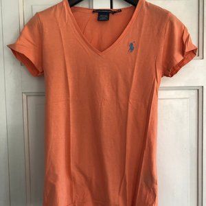 Orange V-Neck T-Shirt